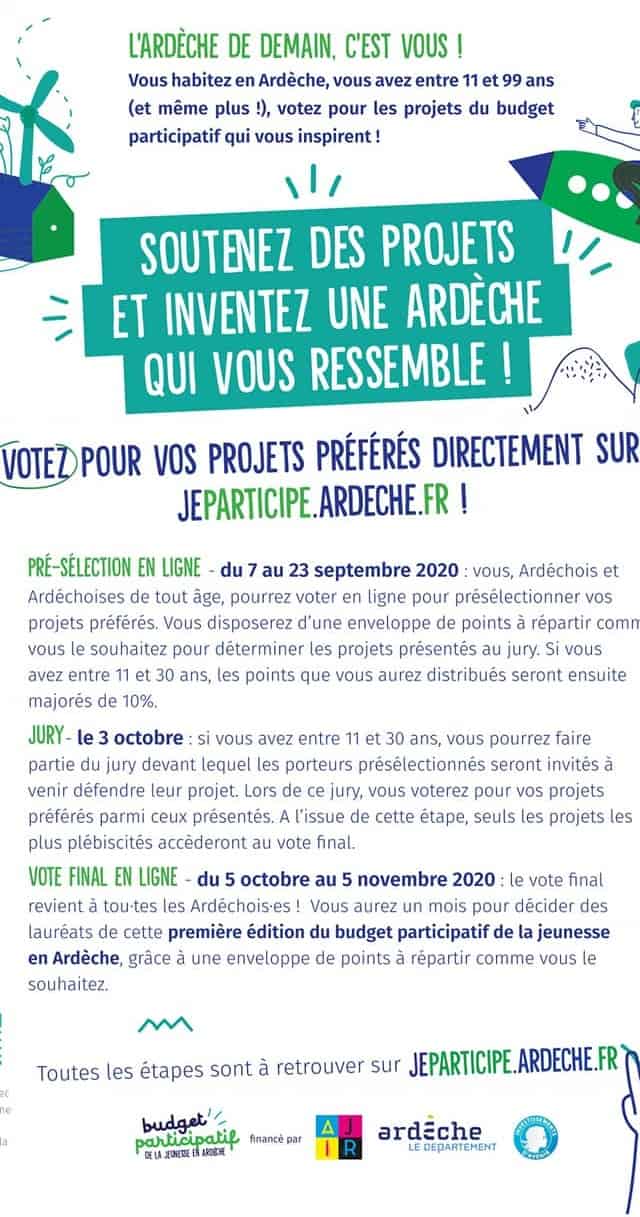 jeparticipe.ardeche.fr appel à projet 2020, département de l'ardèche, association zone 5